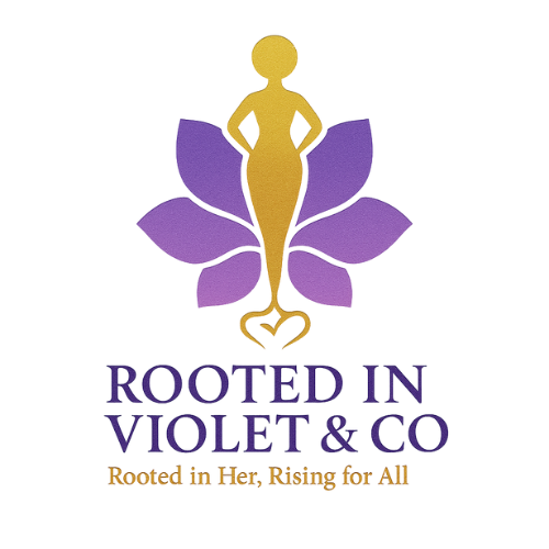 Rooted in Violet & Co logo